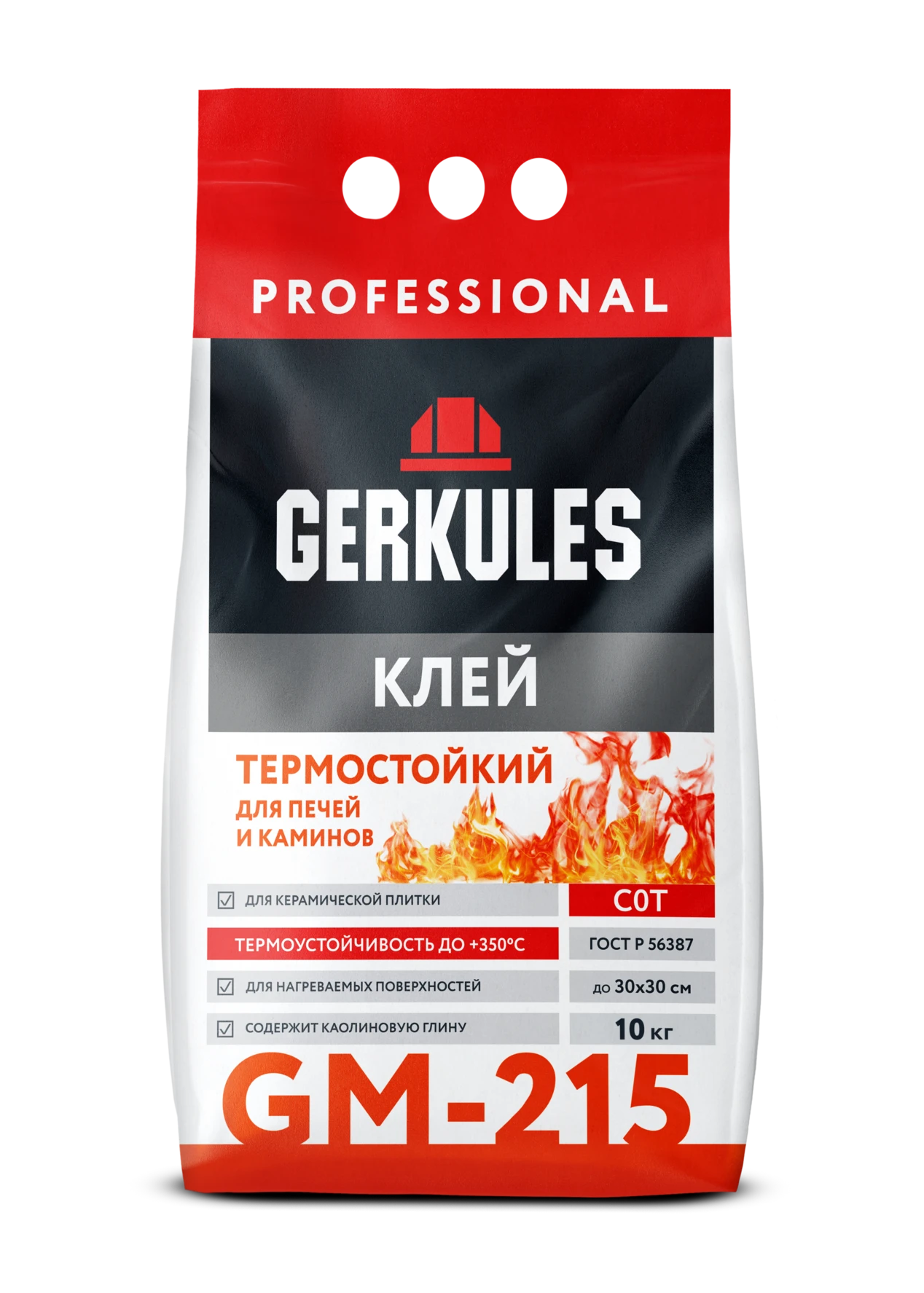 Клей для плитки C0T Термостойкий GERKULES GM-215 PRO 10кг