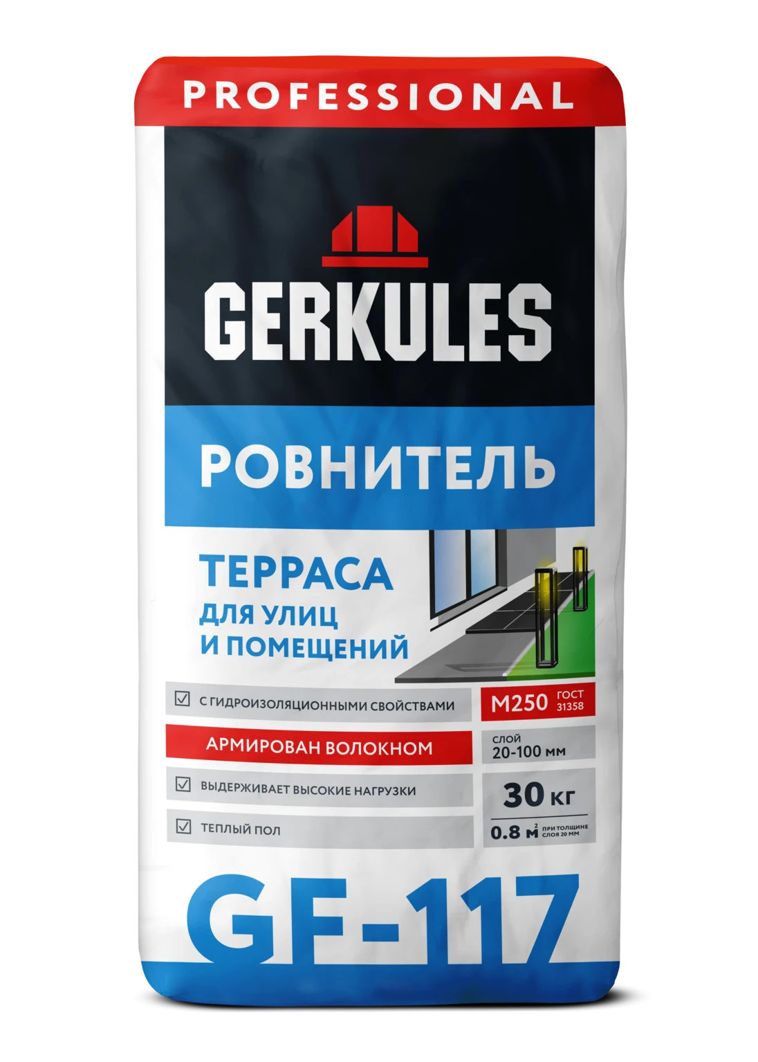 Ровнитель для пола Терраса GERKULES GF-117 PRO 30кг