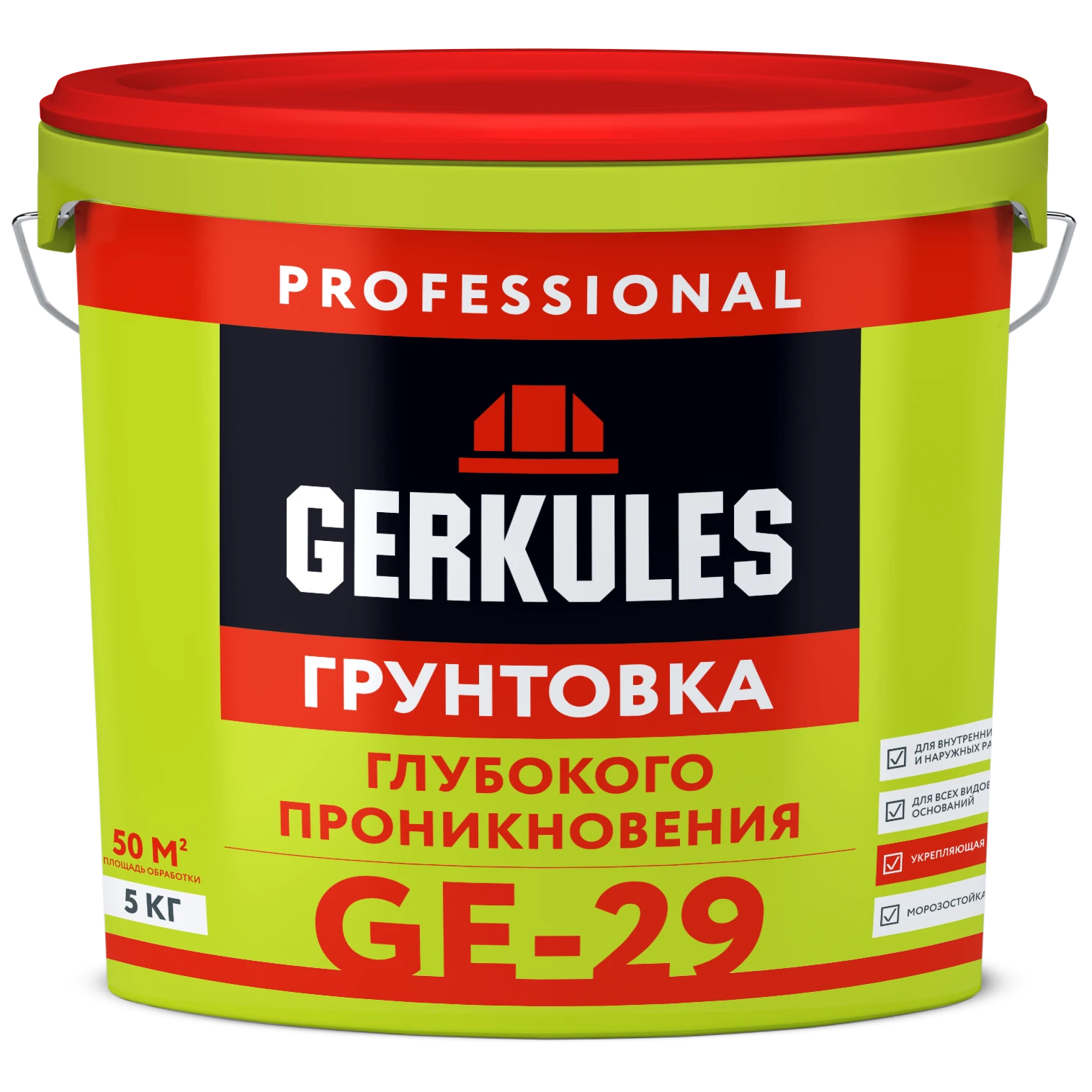 Грунтовка глубокого проникновения GERKULES GE-29 PRO (ведро)  5кг