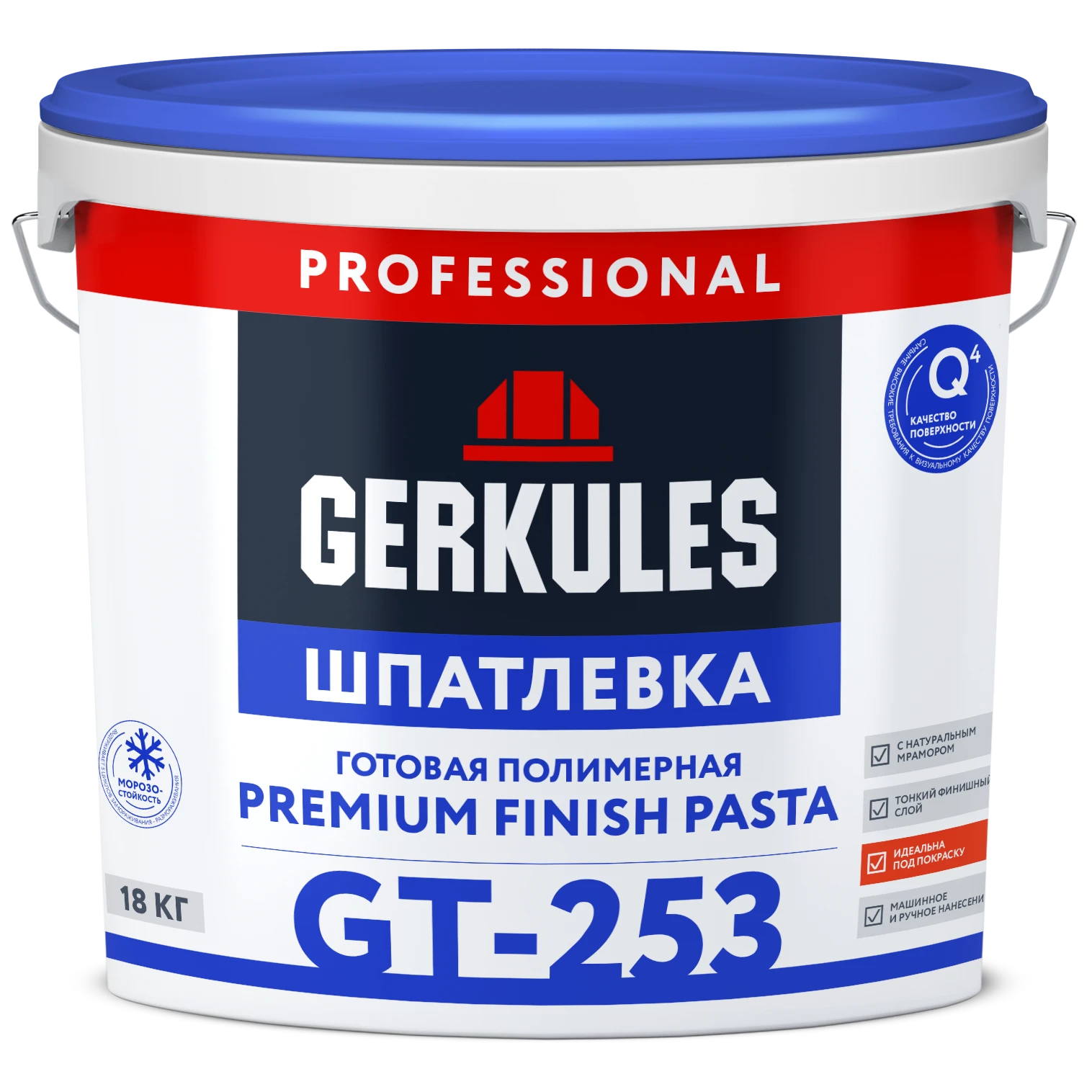 Шпатлевка полимерная готовая Premium Finish Pasta GERKULES GT-253 PRO (ведро) 18кг