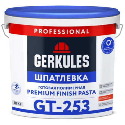Шпатлевка полимерная готовая Premium Finish Pasta GERKULES GT-253 PRO (ведро) 18кг