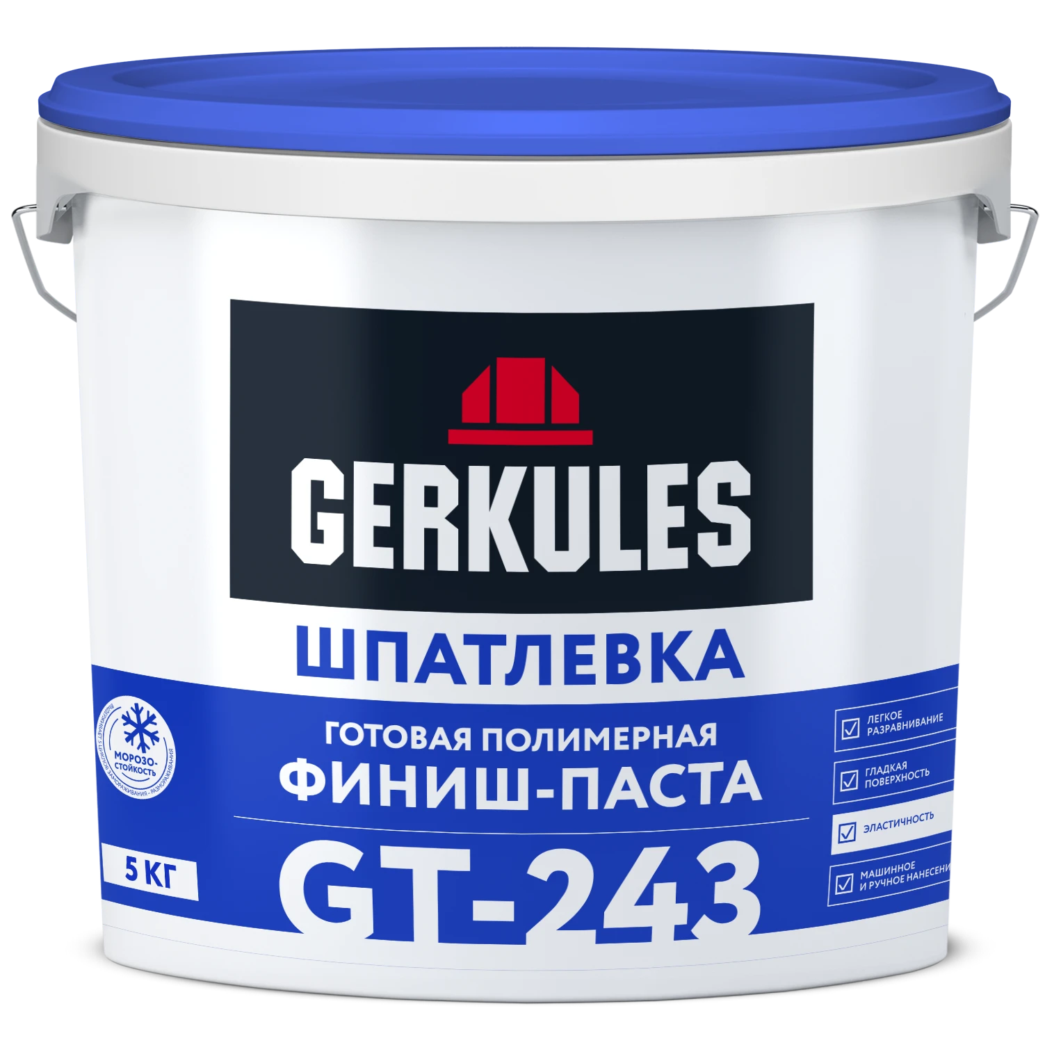 Шпатлевка полимерная готовая Финиш-Паста GERKULES GT-243 (ведро)  5кг