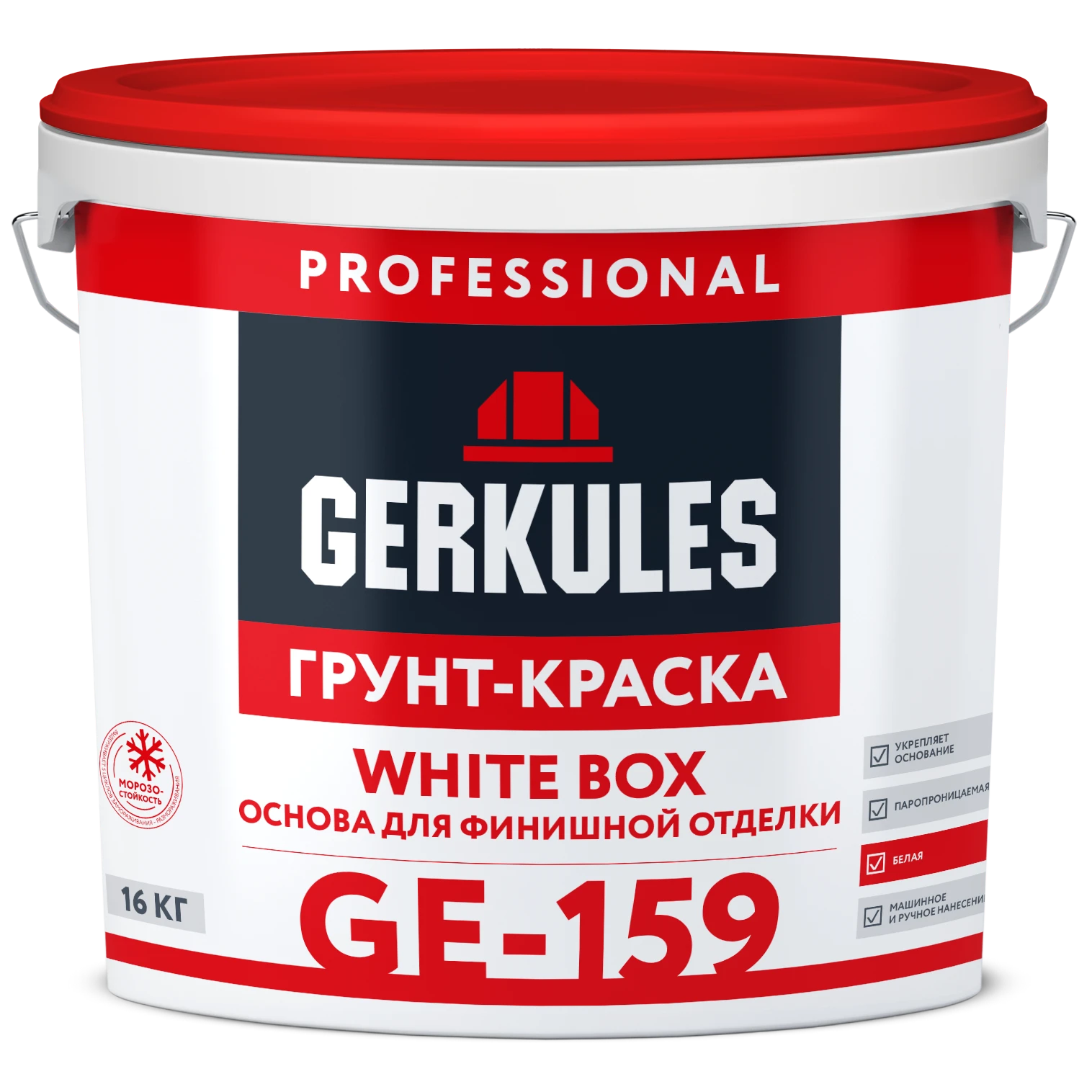 Грунт-краска White Box GERKULES GE-159 PRO (ведро) 16кг