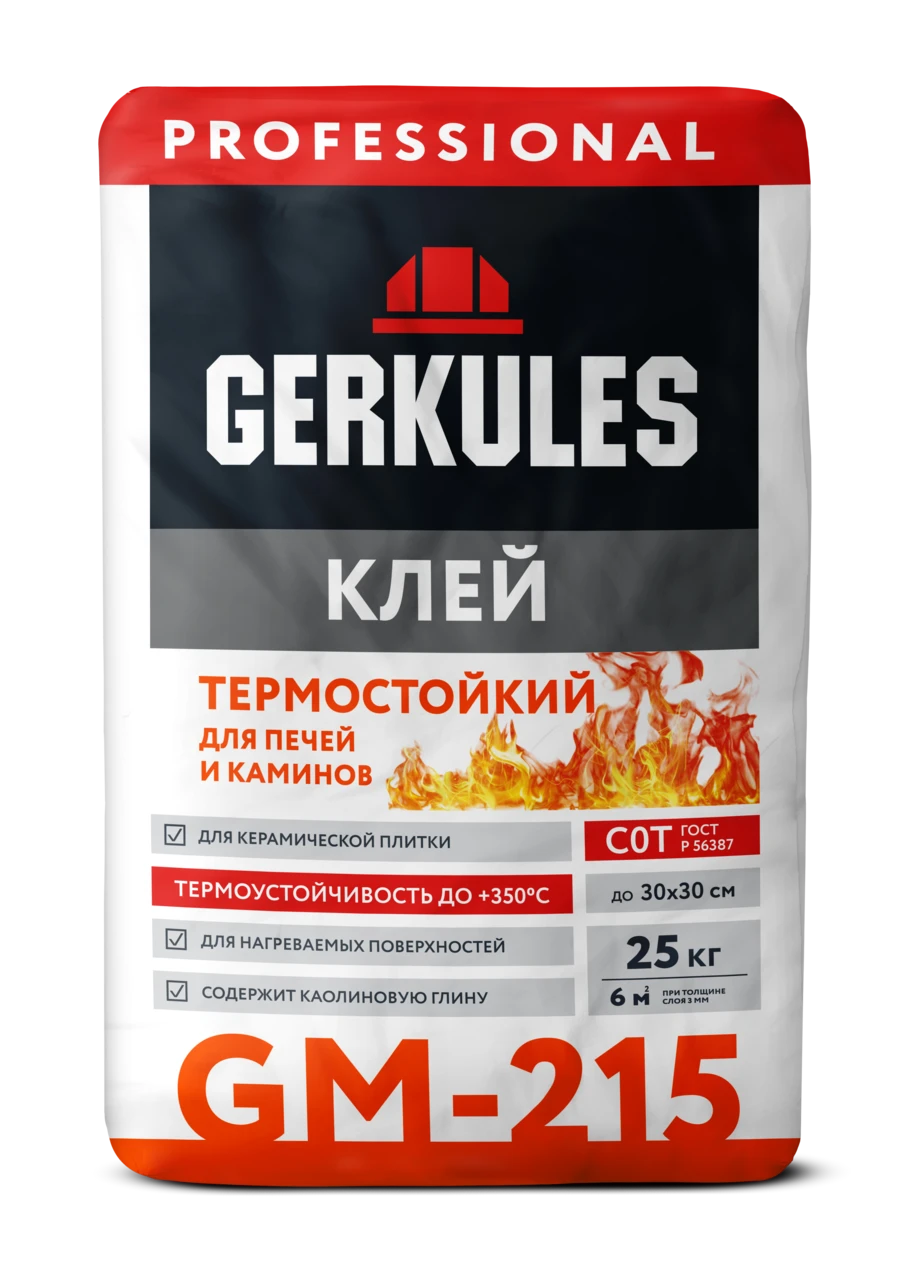 Клей для плитки C0T Термостойкий GERKULES GM-215 PRO 25кг